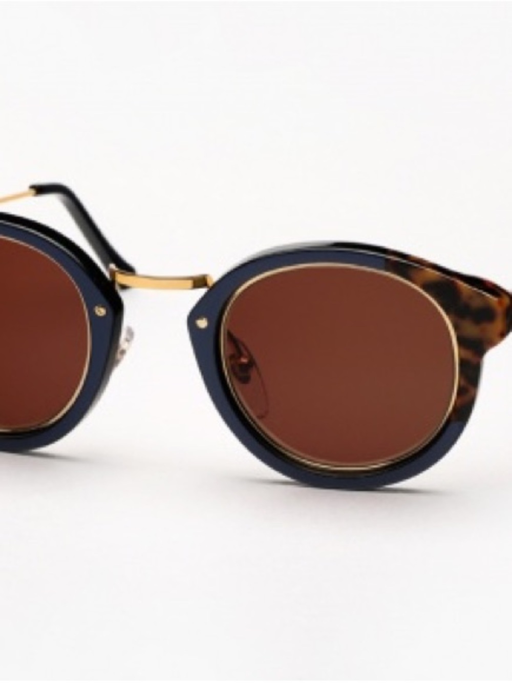 RetroSuperFuture Panamà Costiera Sunglasses in Navy, Tortoise & Gold